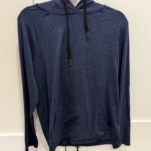 ALO Men's Navy Hoodie Pullover Sweater Performance Active Lululemon Navy Yoga